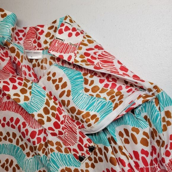 Francis + Benedict Cotton Colorful Patterned Women's Full Skirt Small - Picture 8 of 13